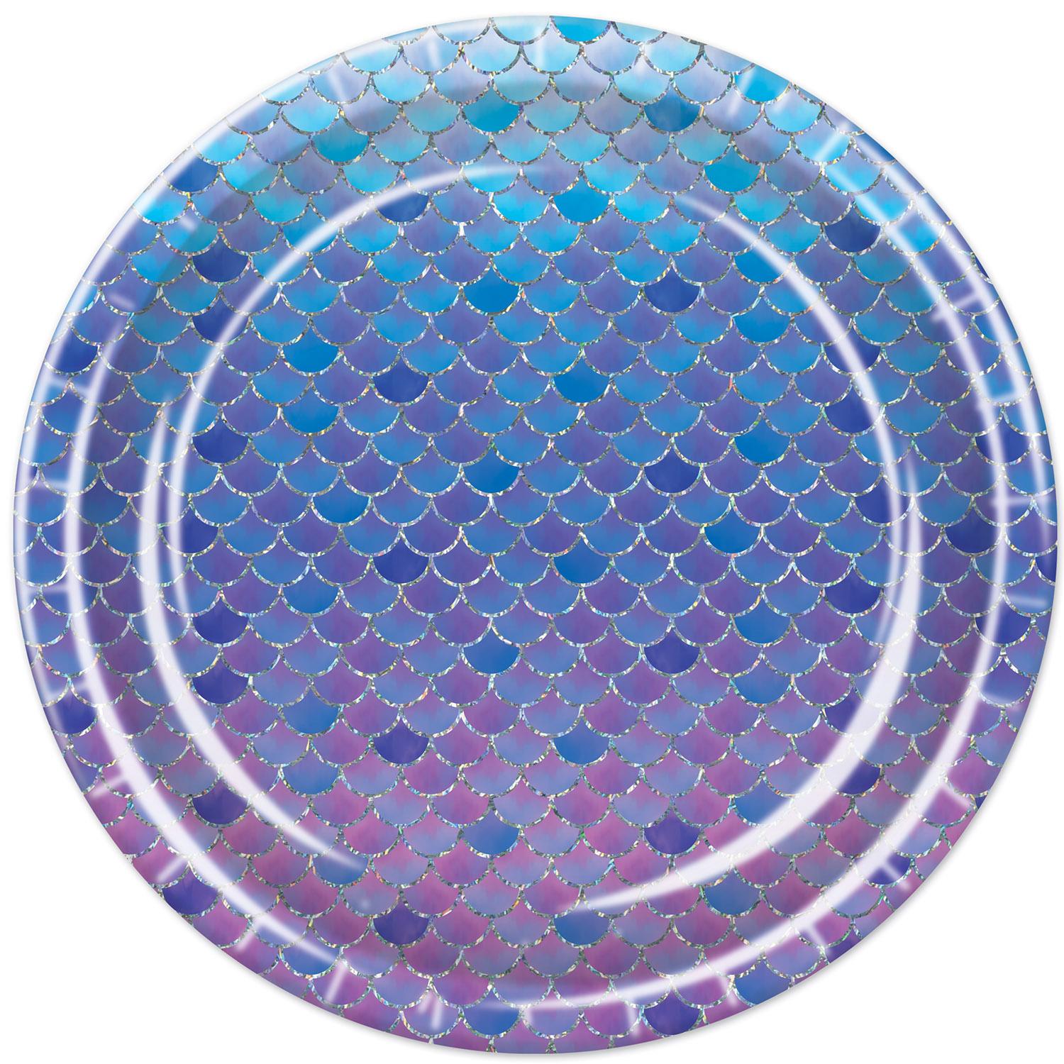 Mermaid Scales Paper Plates 9 inch (8 per Package)