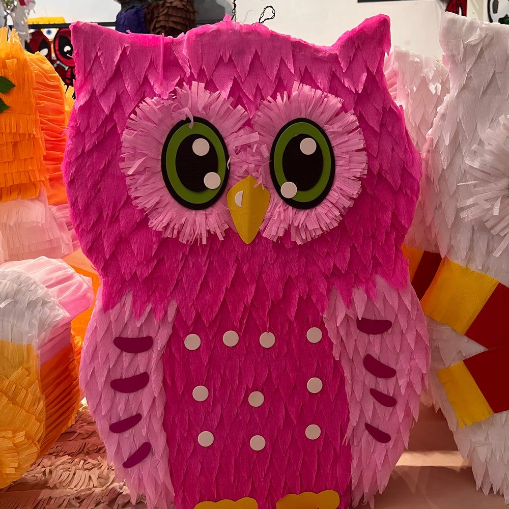 Pink Owl Piñata