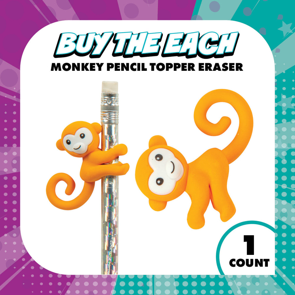 
                  
                    Monkey Eraser Pencil Topper
                  
                