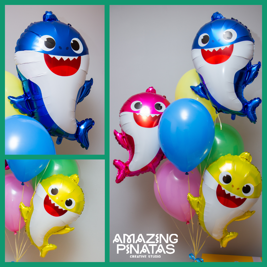 Baby Shark Balloon Bouquet - Local Pickup Only - Amazing Pinatas 