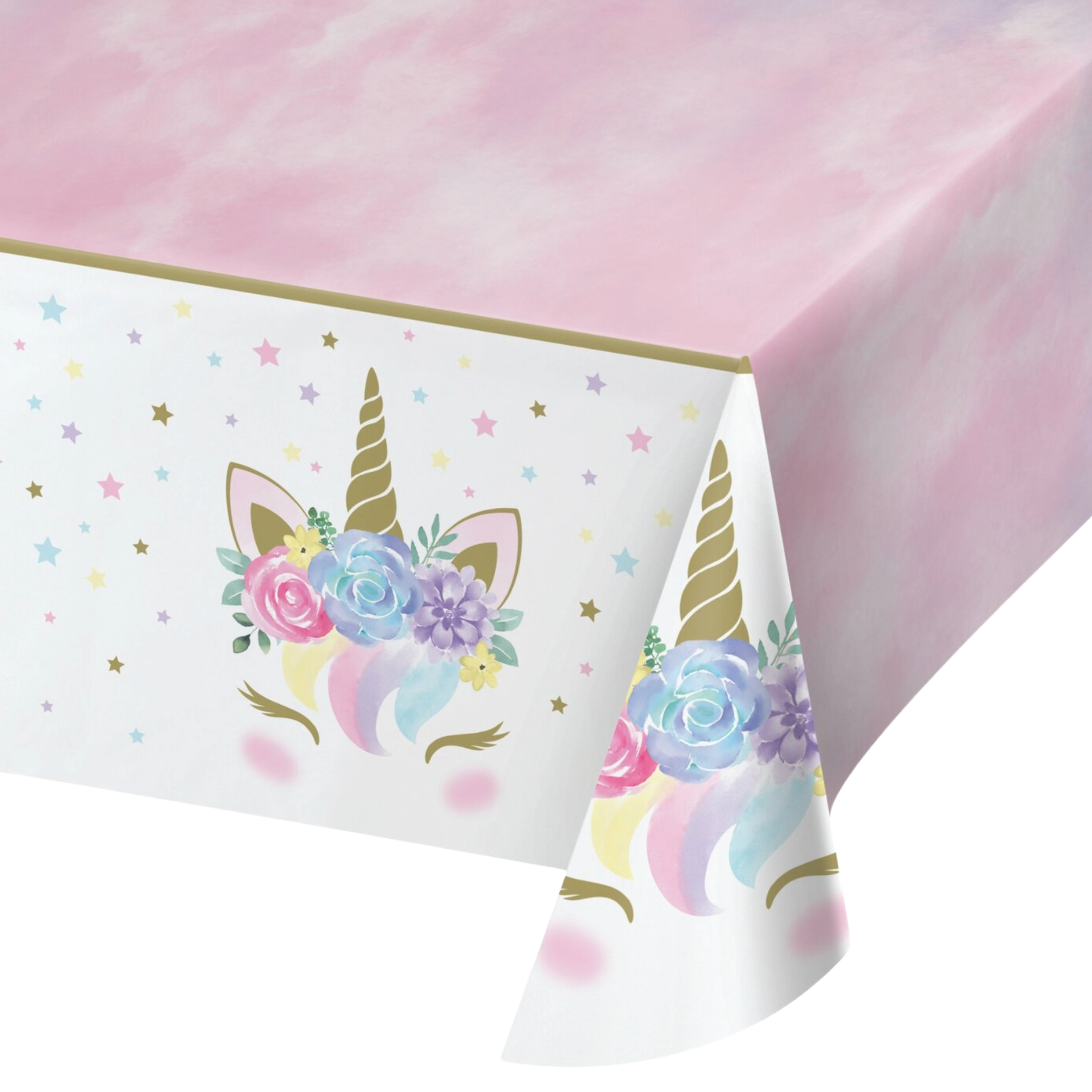 Baby Unicorn Birthday Table Cover - Amazing Pinatas 