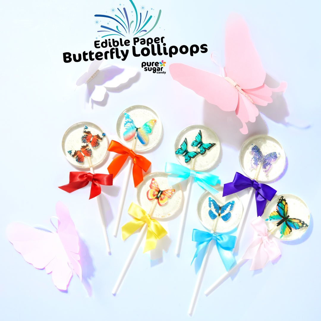 Round Butterfly Lollipop Candy