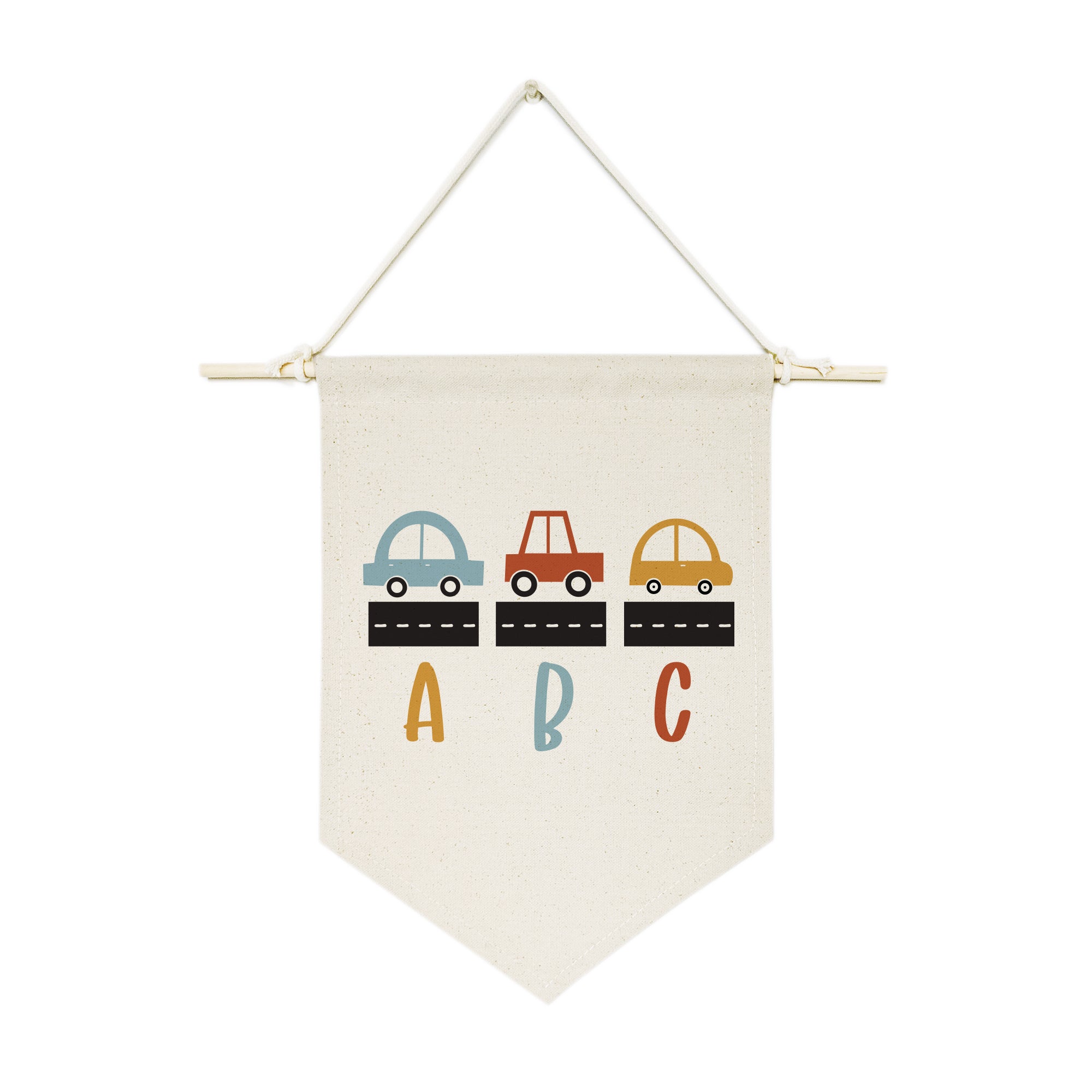 Cars and Alphabet Hanging Wall Banner