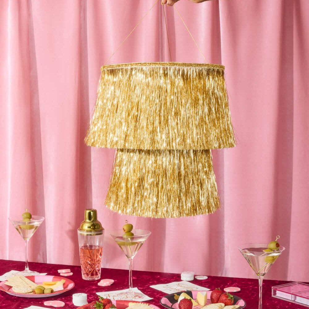 Golden Chandelier - sparkly foil chandelier