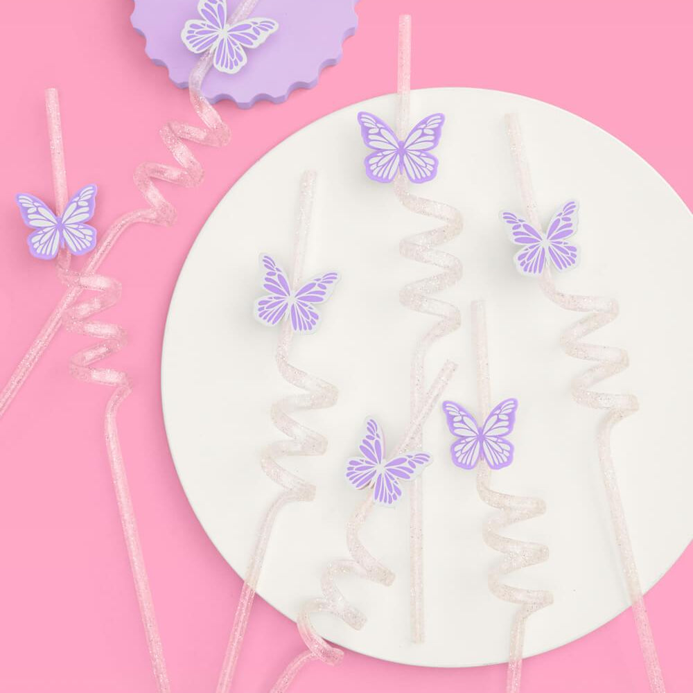 Butterfly Straws - 16 reusable straws