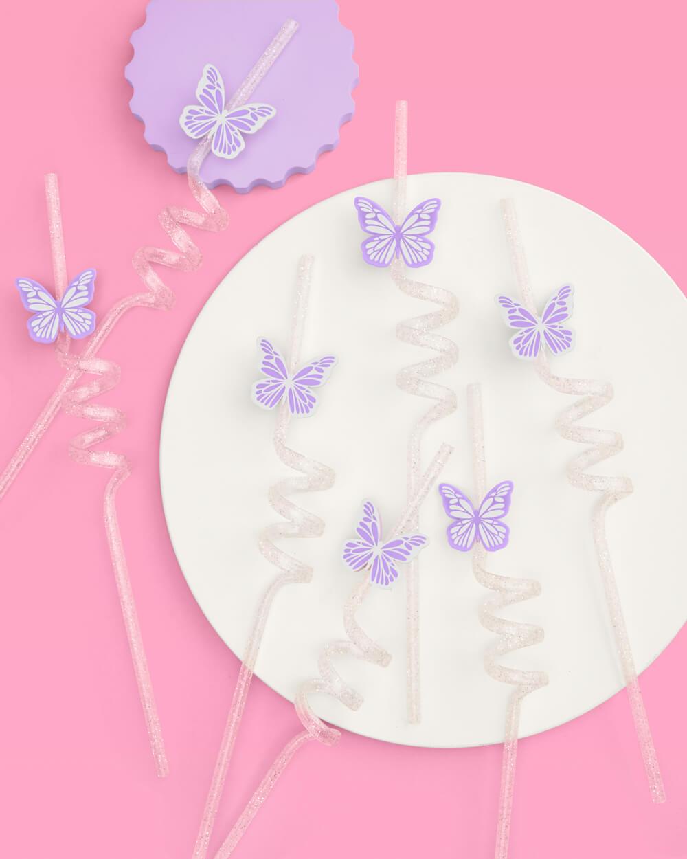 Butterfly Straws - 16 reusable straws