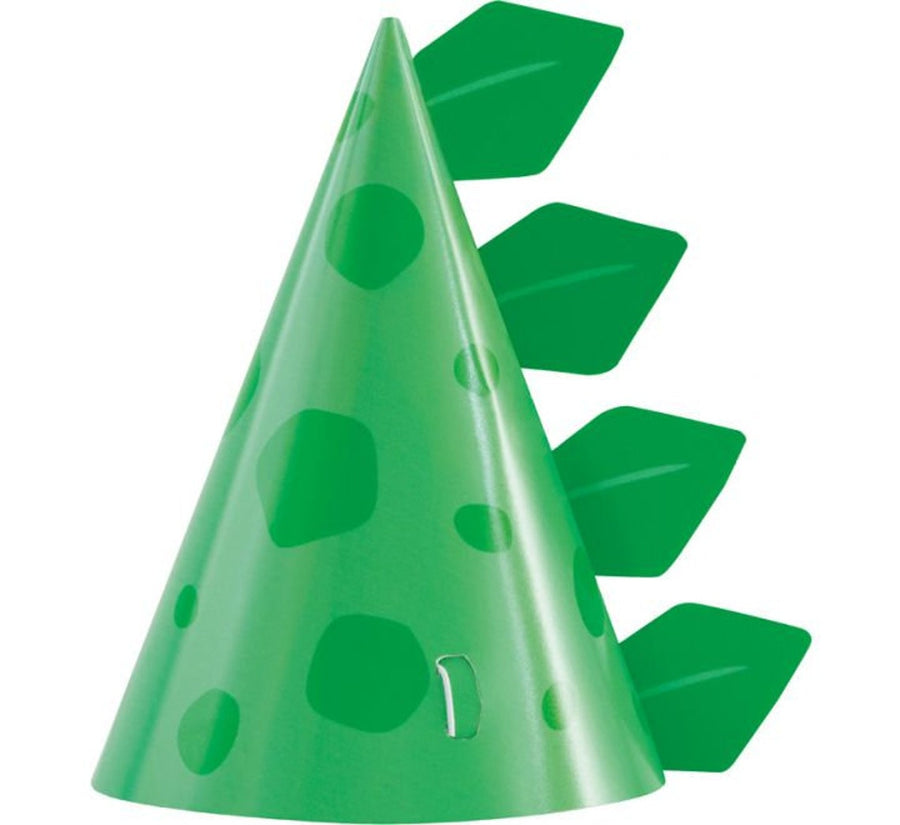 Blue & Green Dinosaur Birthday Party Party Hats, Pack of 8 - Amazing Pinatas 
