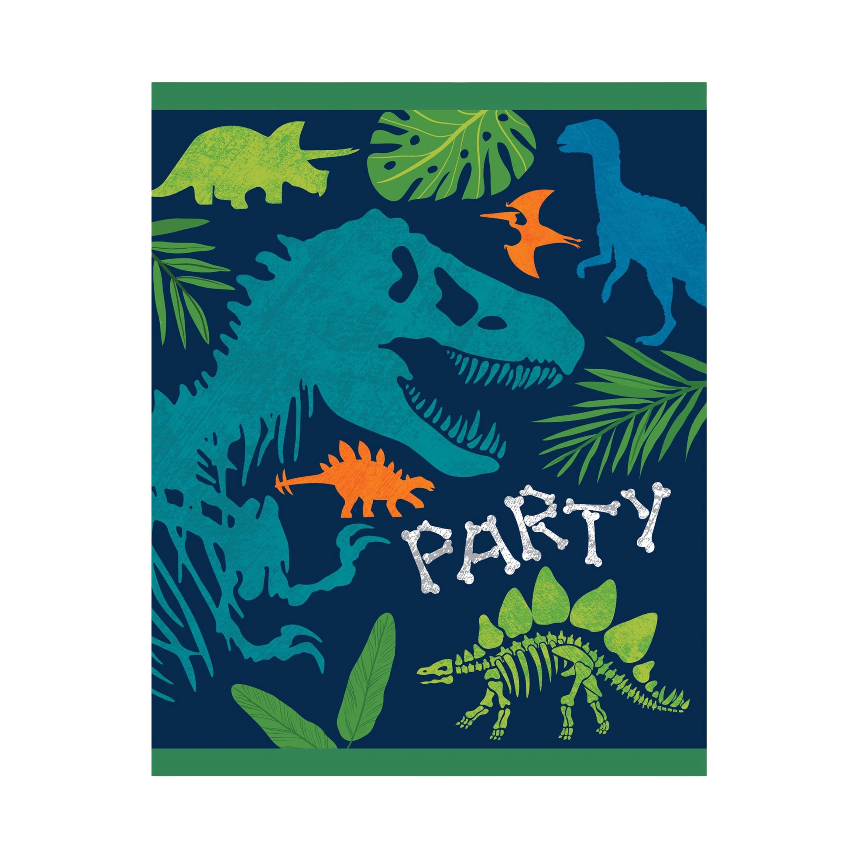 Dinosaur Dino-Mite Birthday Invitation Cards, Pack of 8 | Amazing Pinatas