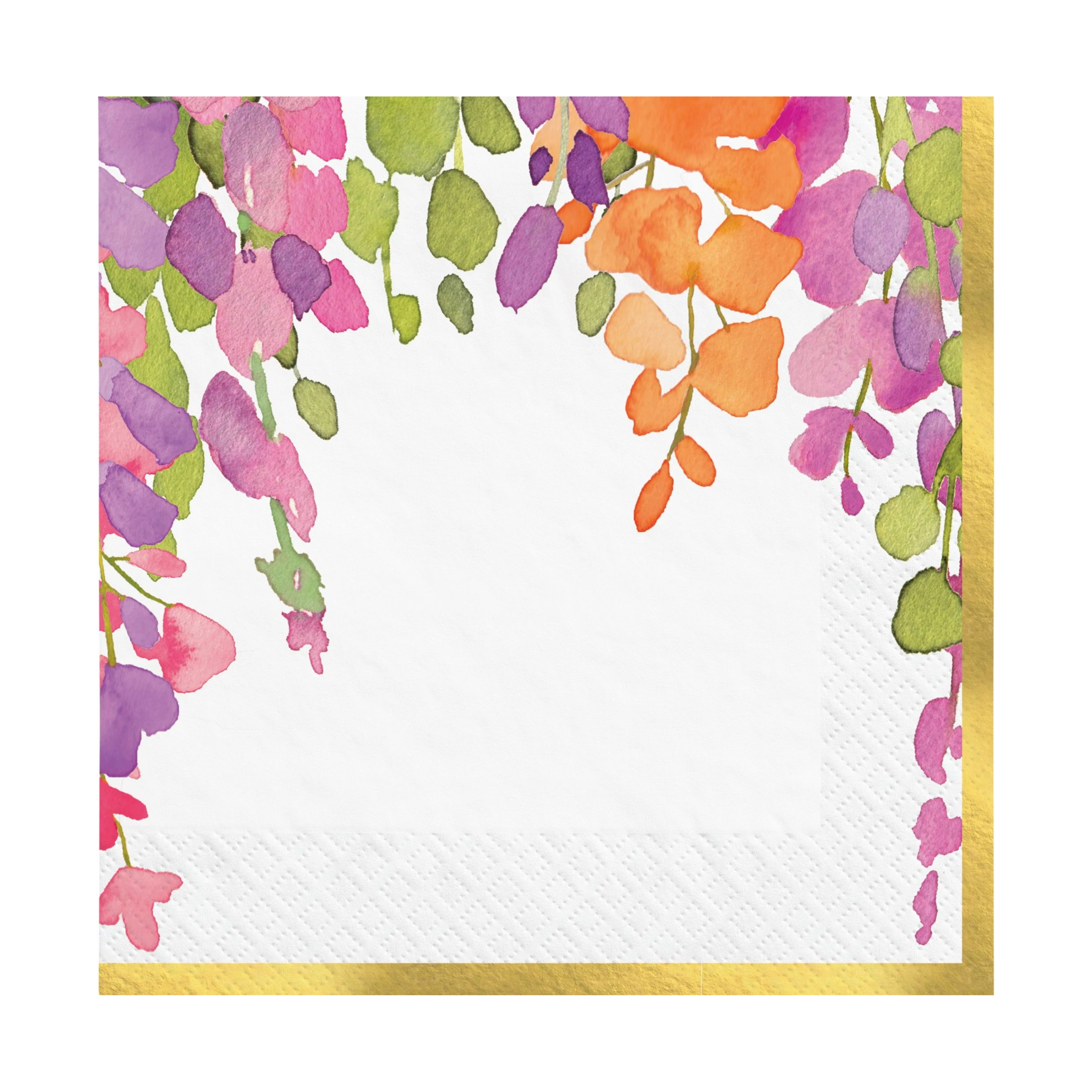 Romantic Floral Party White Paper Beverage Napkins, Pack of 16 - Amazing Pinatas 
