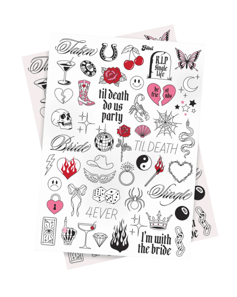 4Ever Tats - 100 foil temporary tattoos