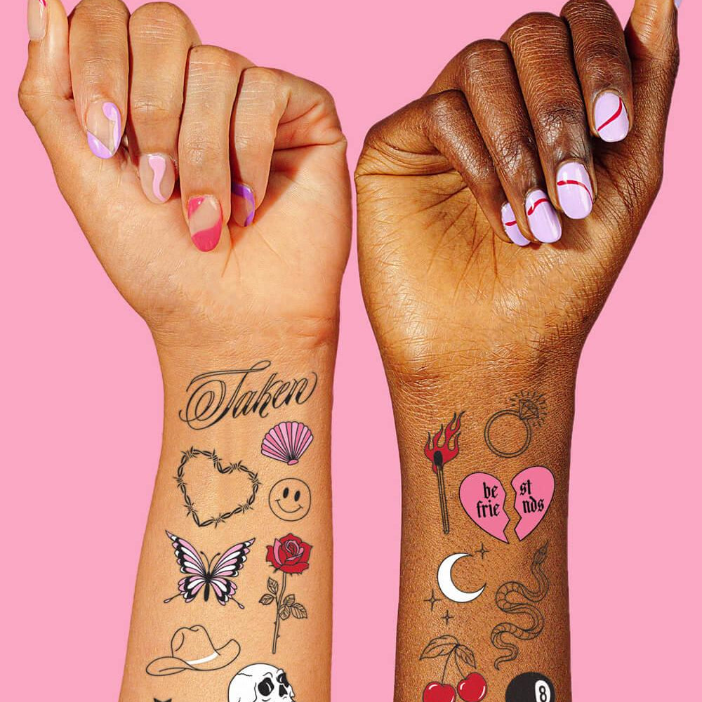 4Ever Tats - 100 foil temporary tattoos