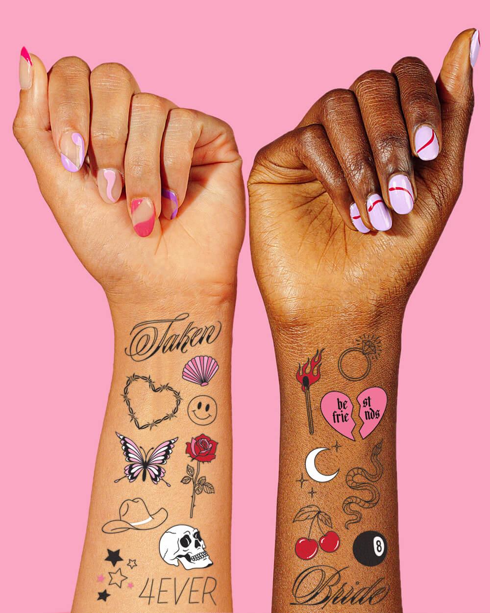 4Ever Tats - 100 foil temporary tattoos