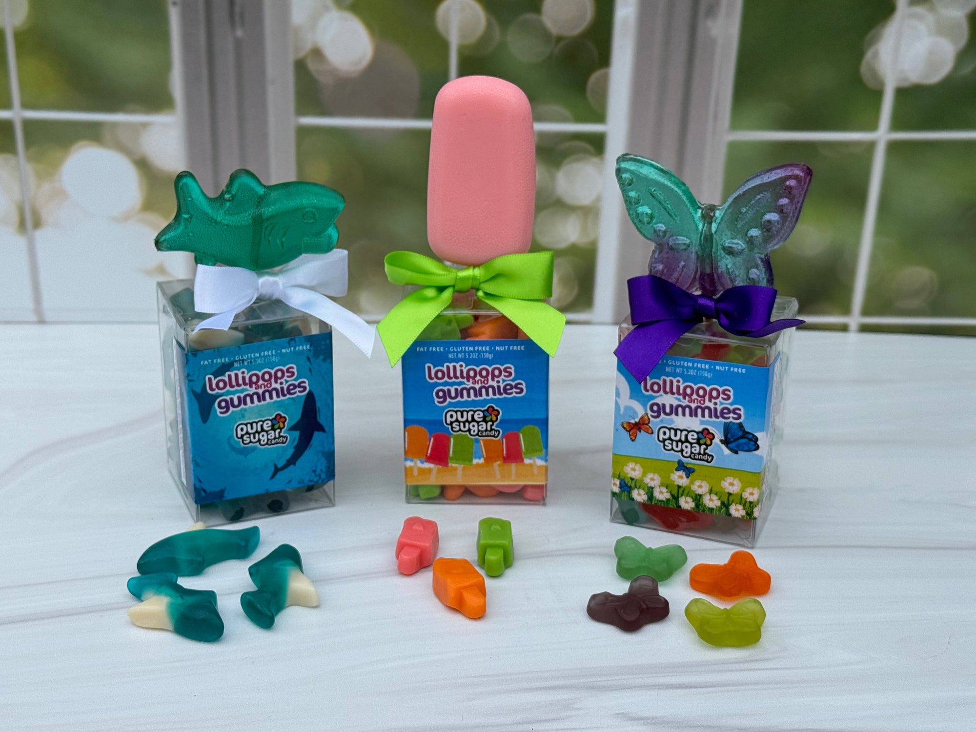 Butterfly Lollipop Candy with Gummies