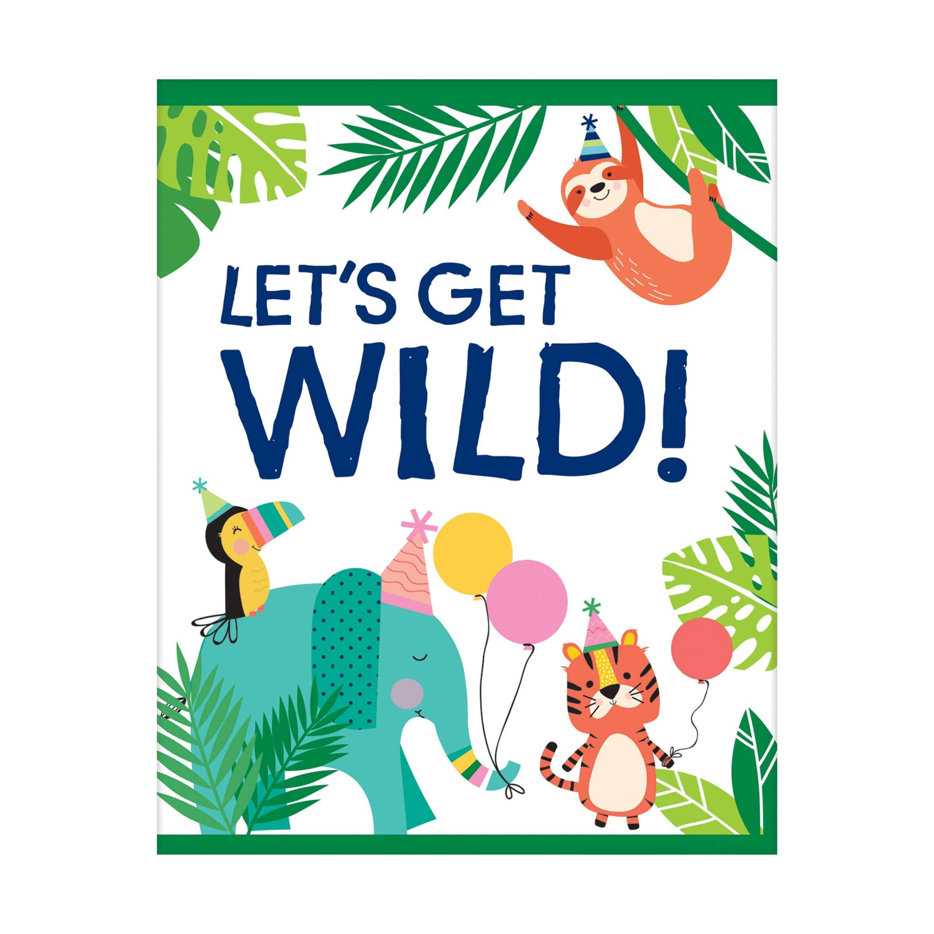Jungle Party Birthday Party Invitation Cards - Amazing Pinatas 