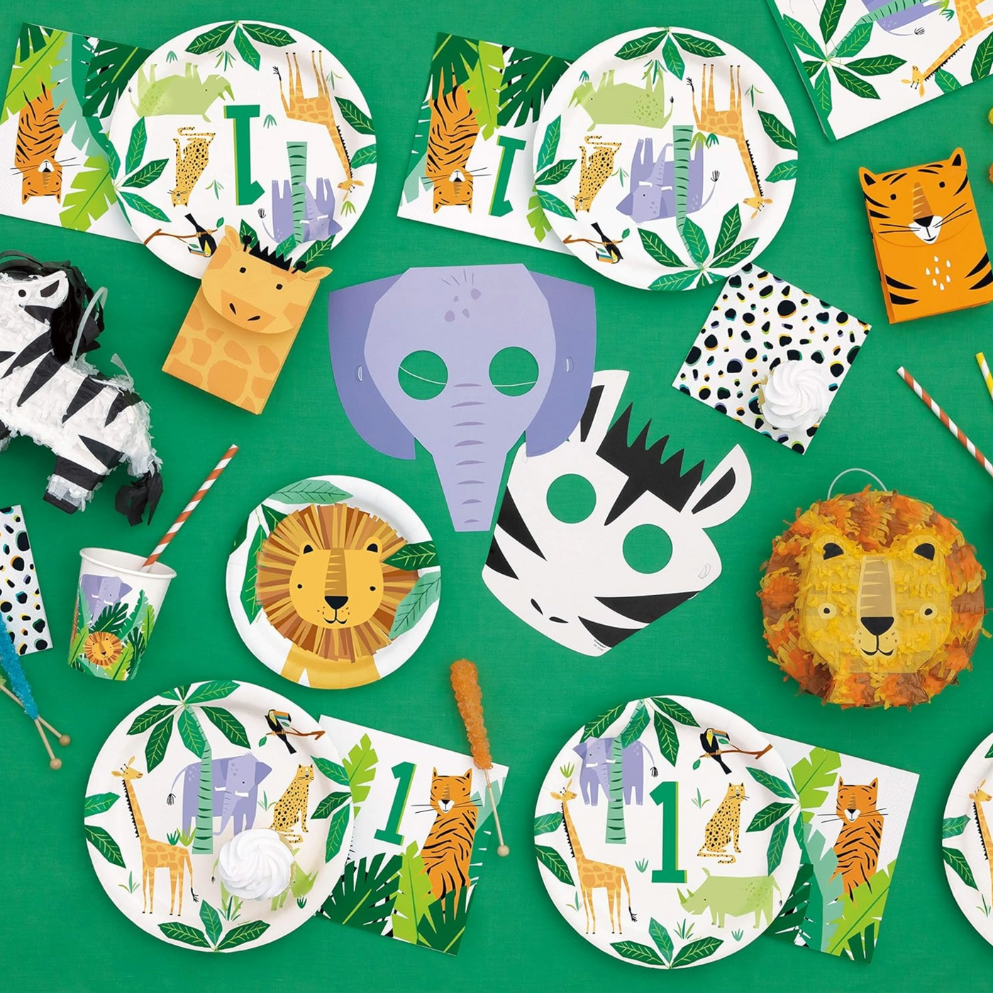 Safari Animal Birthday Party Luncheon Napkins, Pack of 16 - Amazing Pinatas 