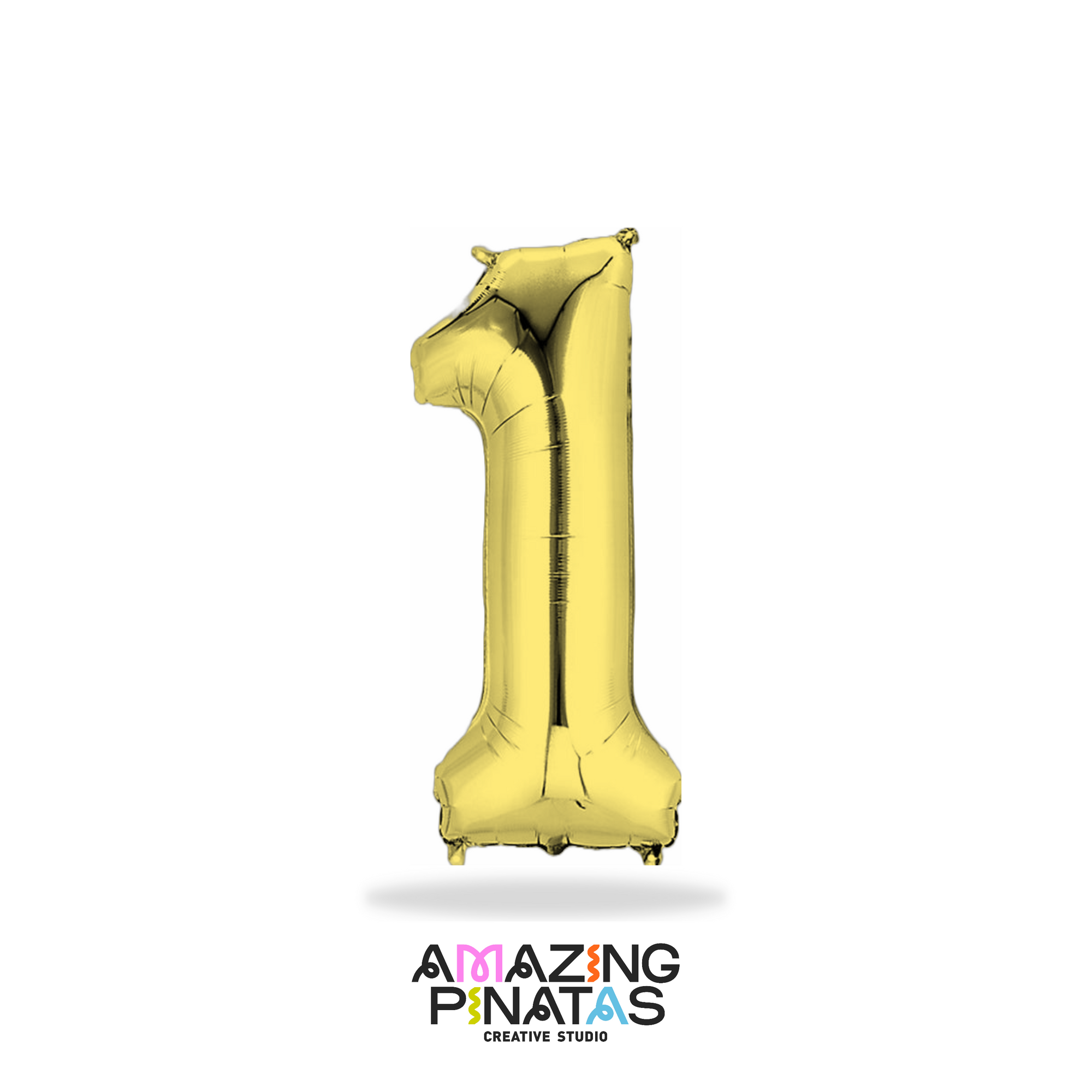 Metallic Gold Number Mylar Foil Balloons 34 Inch | 1 | Amazing Pinatas 