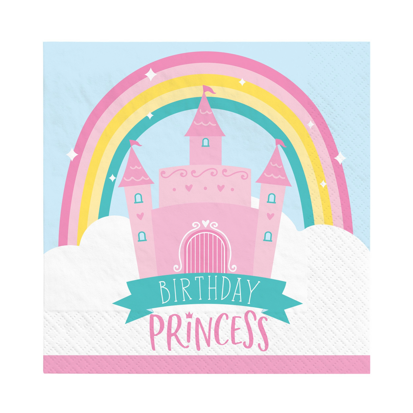 Princess Castle Birthday Beverage Napkins, Pack of 16 - Amazing Pinatas 