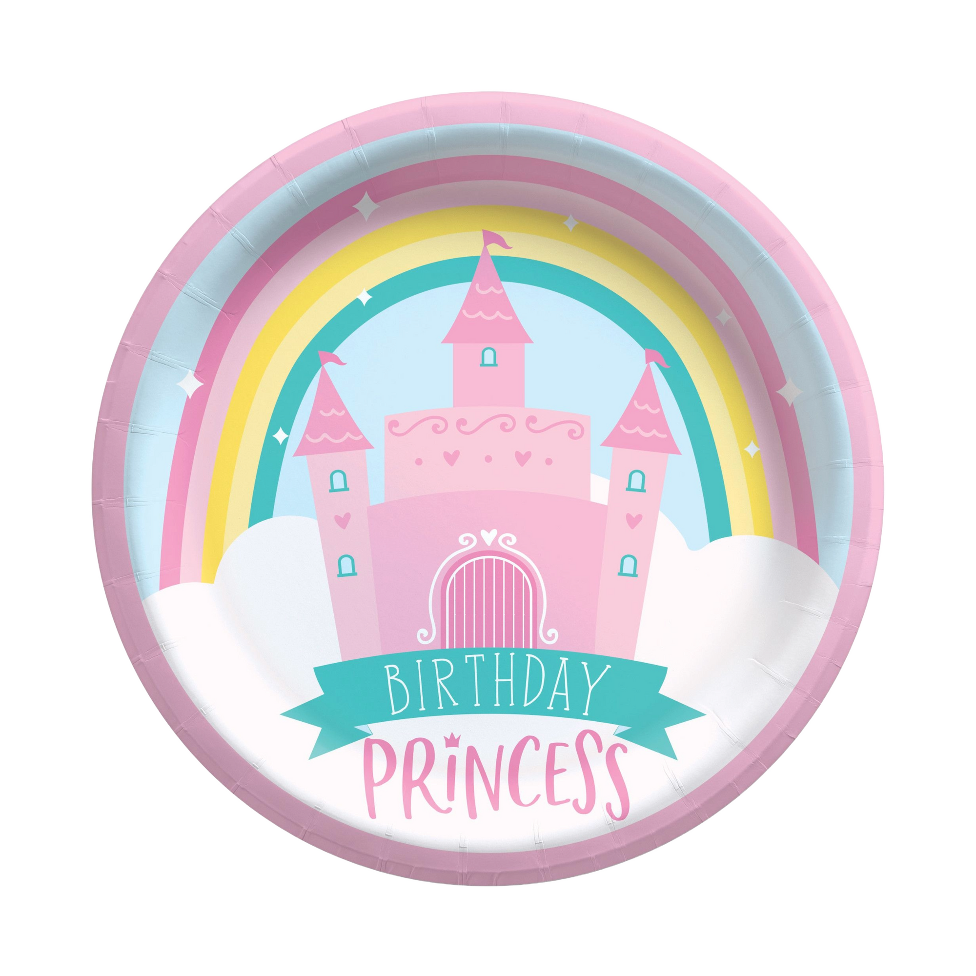 Princess Castle Birthday Dessert Plates, Pack of 8 - Amazing Pinatas 