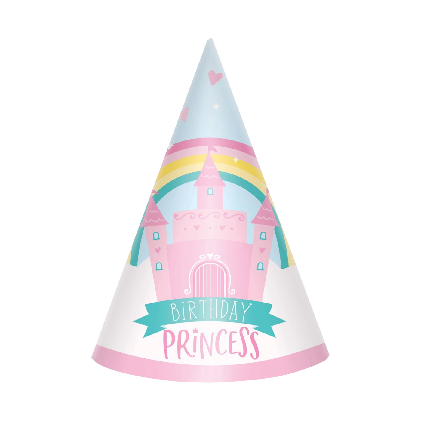 Princess Castle Birthday Hats, Pack of 8 - Amazing Pinatas 