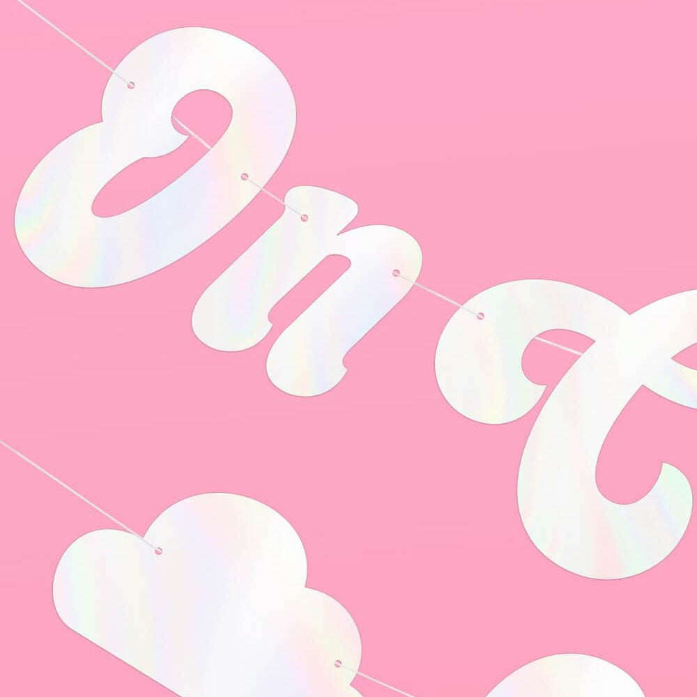 
                  
                    Cloud Nine Banner - white iri foil banner
                  
                