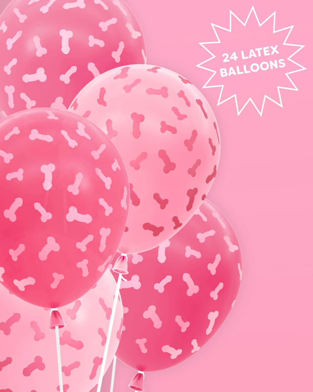 Penis Balloon Pack - 24 latex balloons