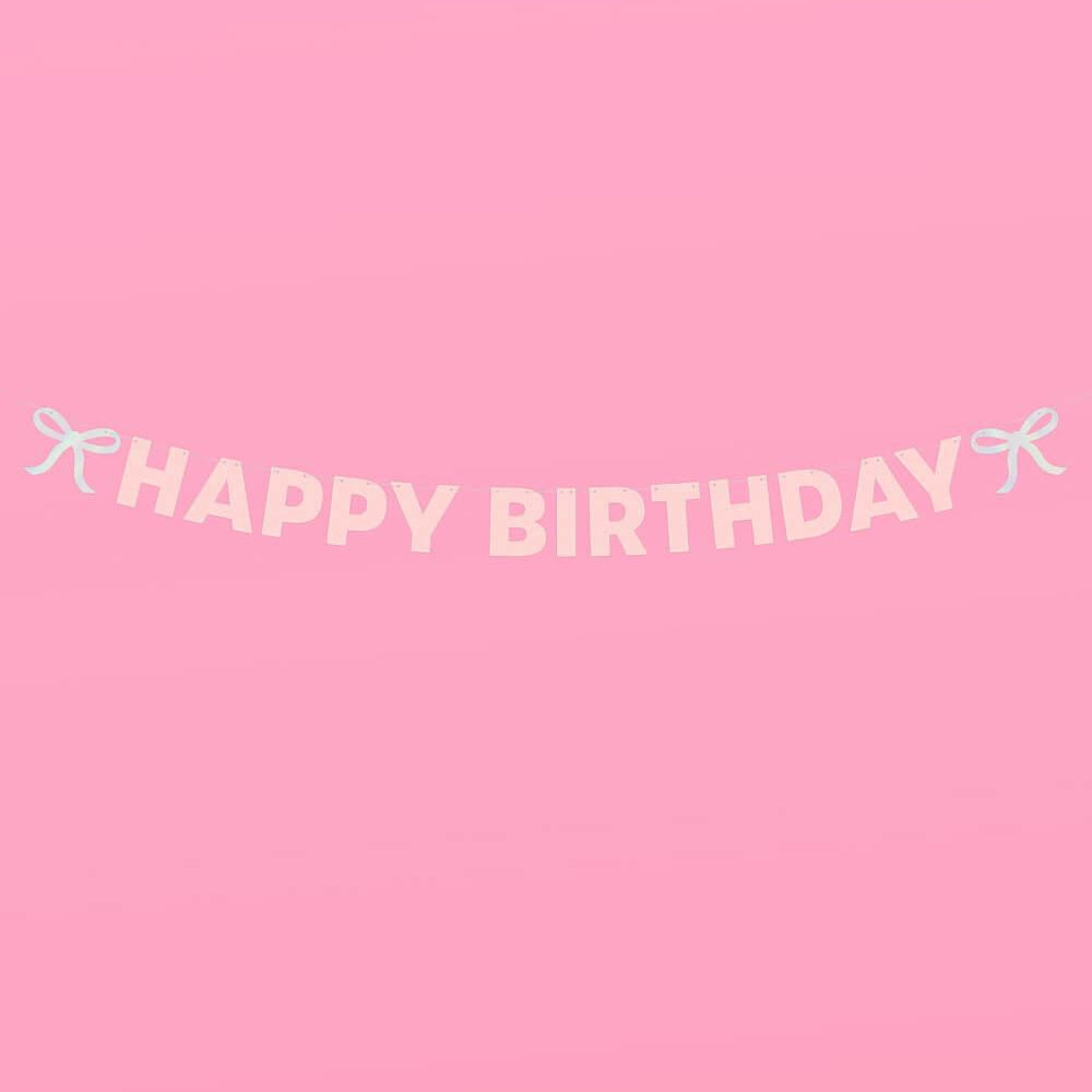 
                  
                    Birthday Bow Banner - foil + glitter banner
                  
                