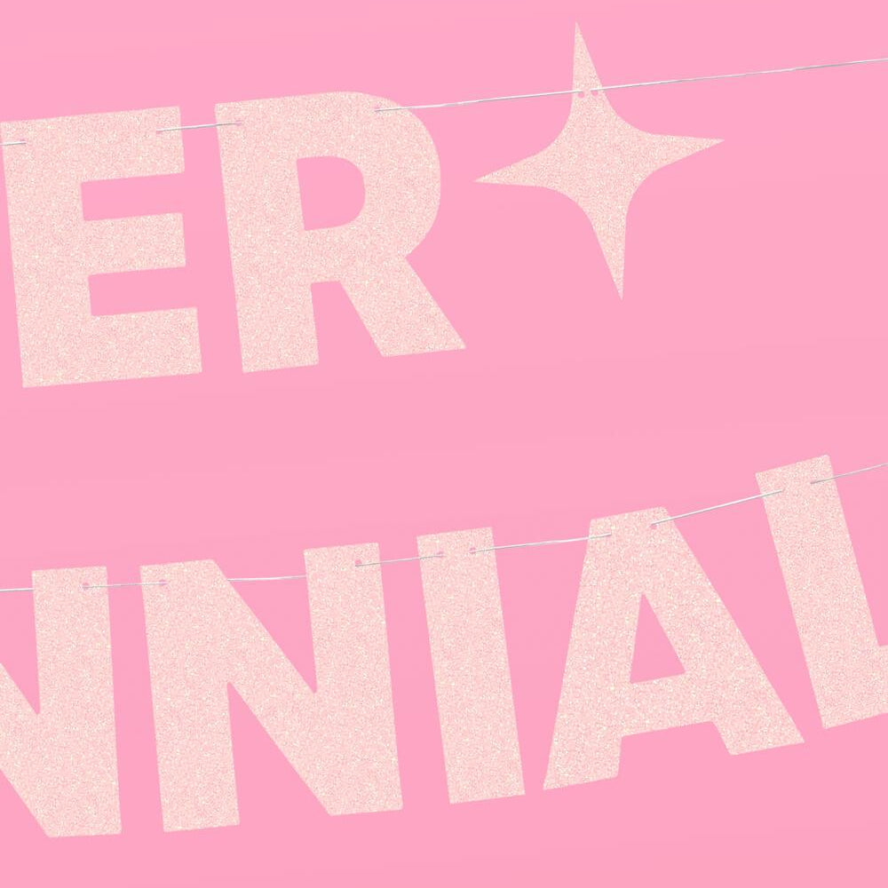 
                  
                    Elder Millennial Banner - pink glitter banner
                  
                