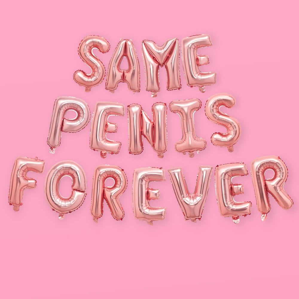 Same Penis 4ever Balloons - 16" foil balloons