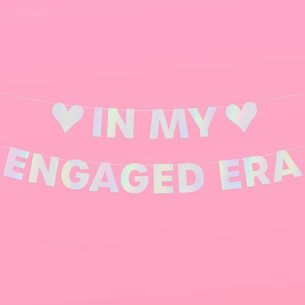 Engaged Era Banner - iridescent foil banner