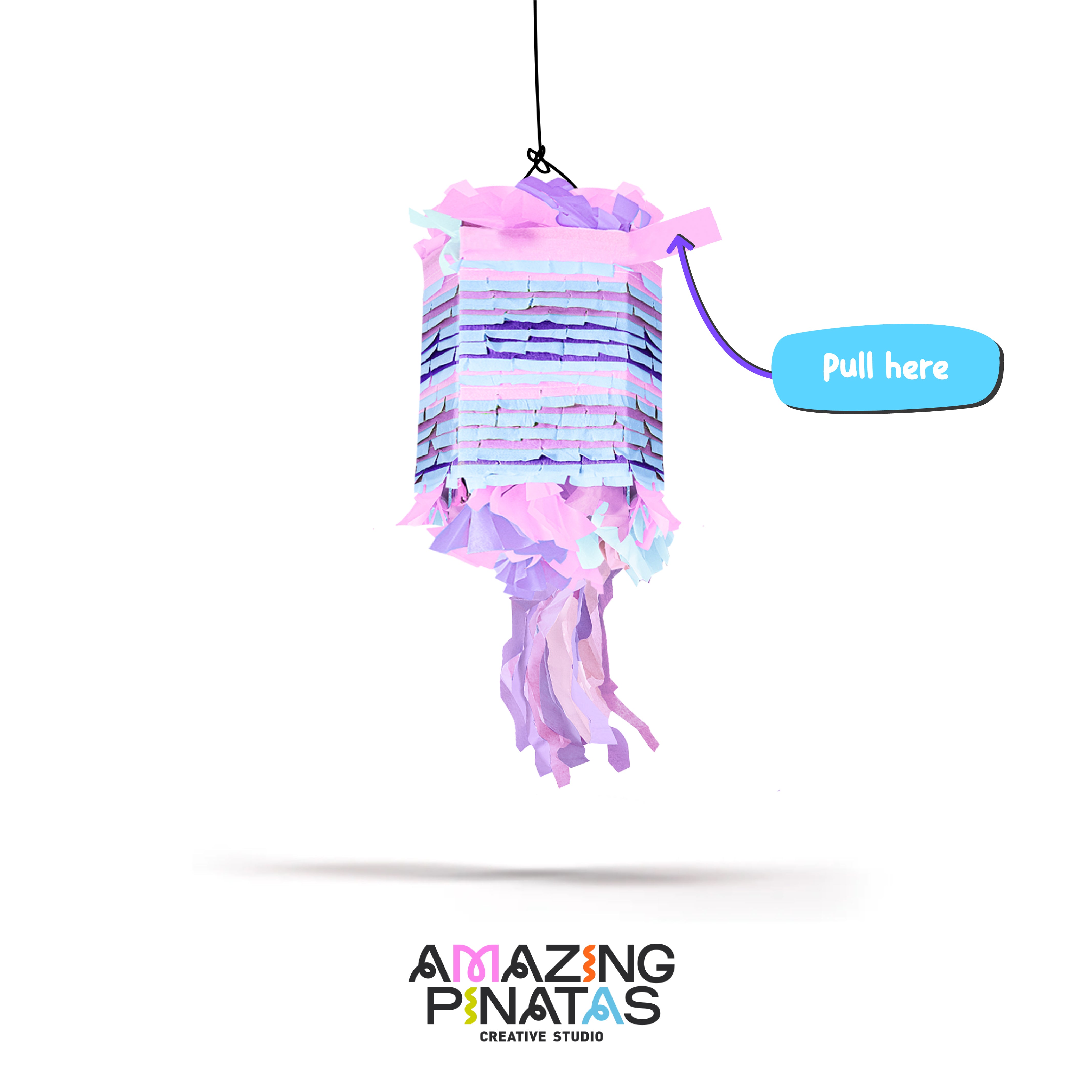 spinblast piñata hit free , fun, safe and eco friendly piñata. Perfect for Fantasy, Mermaid, Fairy, and Unicorn themed parties.