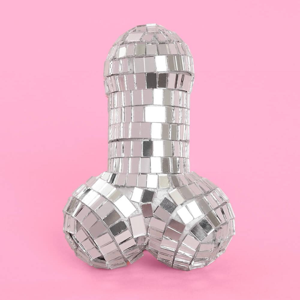 Penis Disco Topper - mirrored cake topper