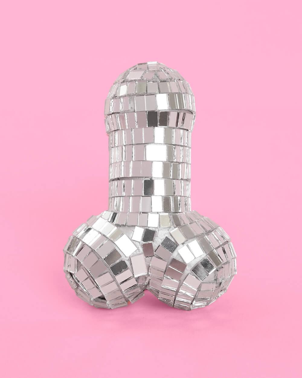 Penis Disco Topper - mirrored cake topper