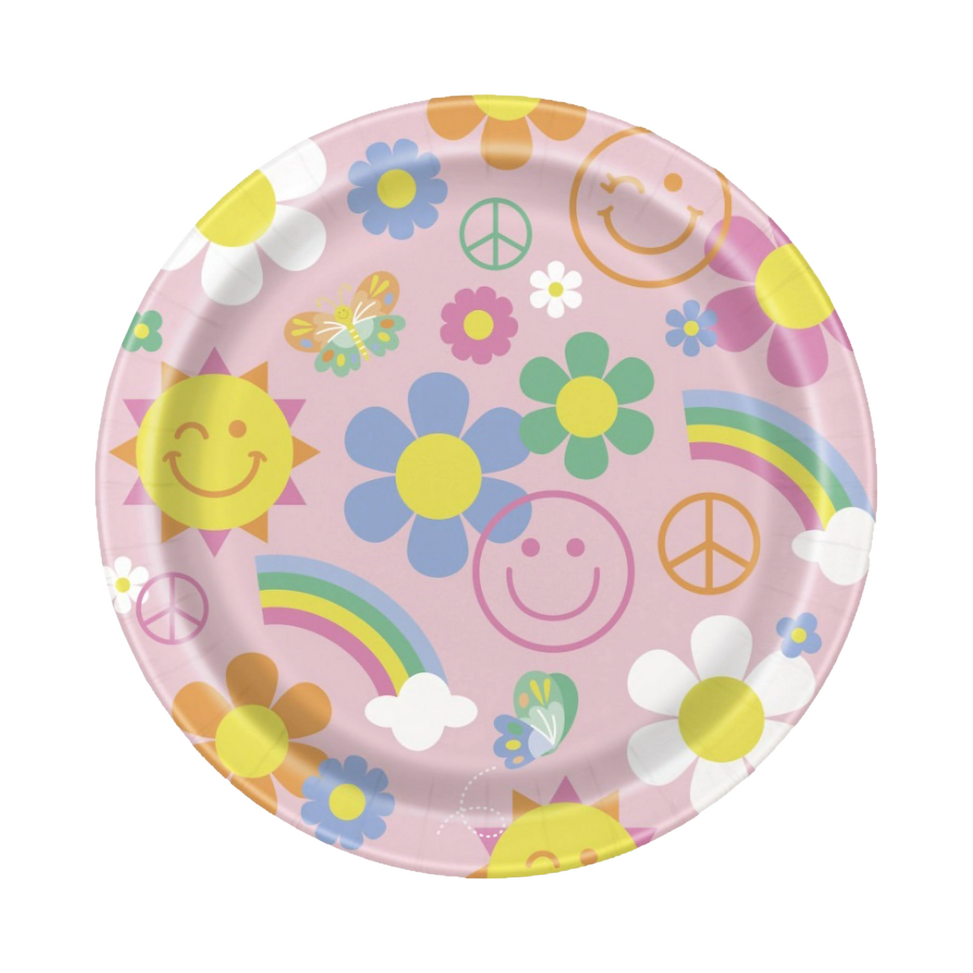 Groovy Birthday Party Dinner Plates, Pack of 8 - Amazing Pinatas 