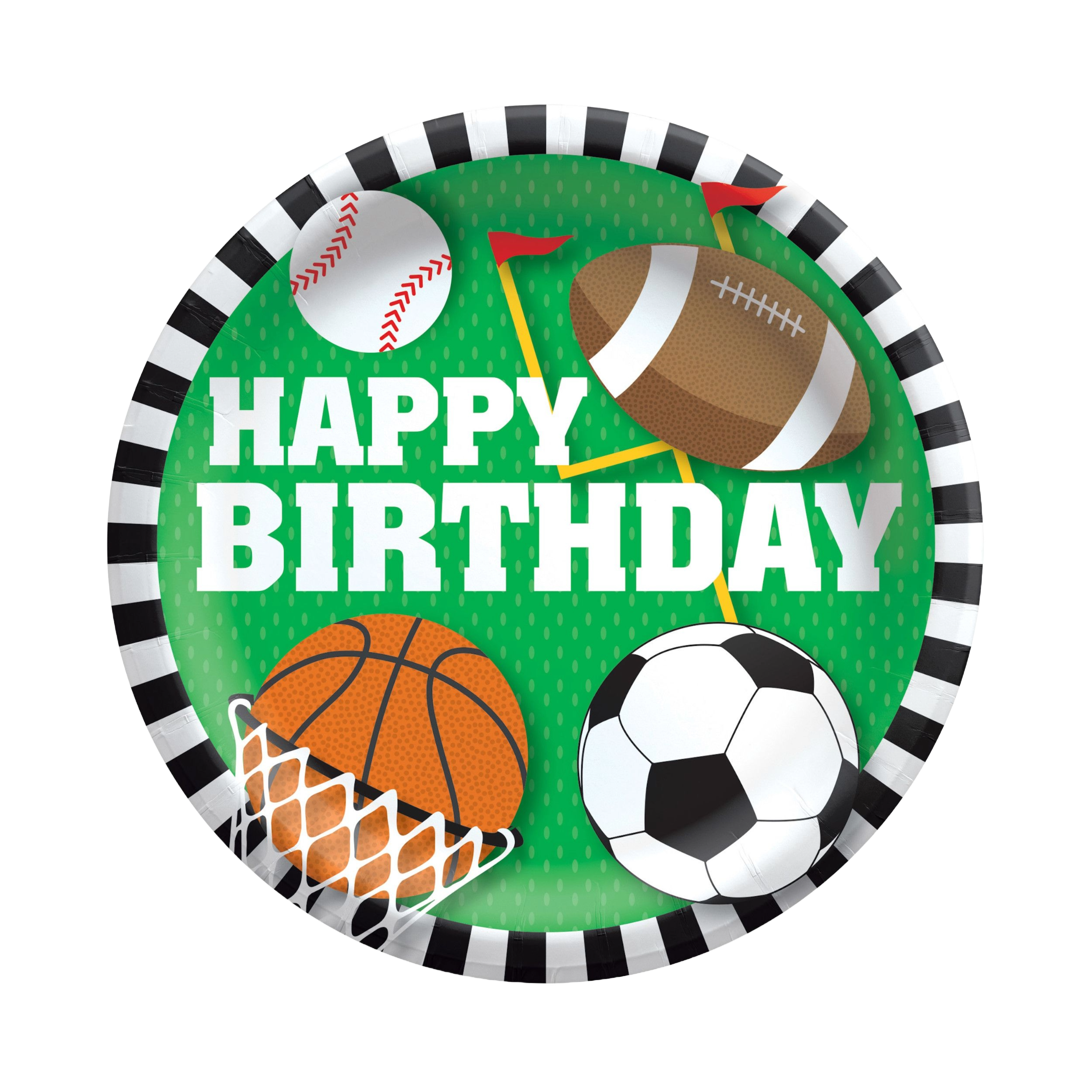 All Star Sports Birthday Party Dessert Plates, Pack of 8 | Amazing Pinatas
