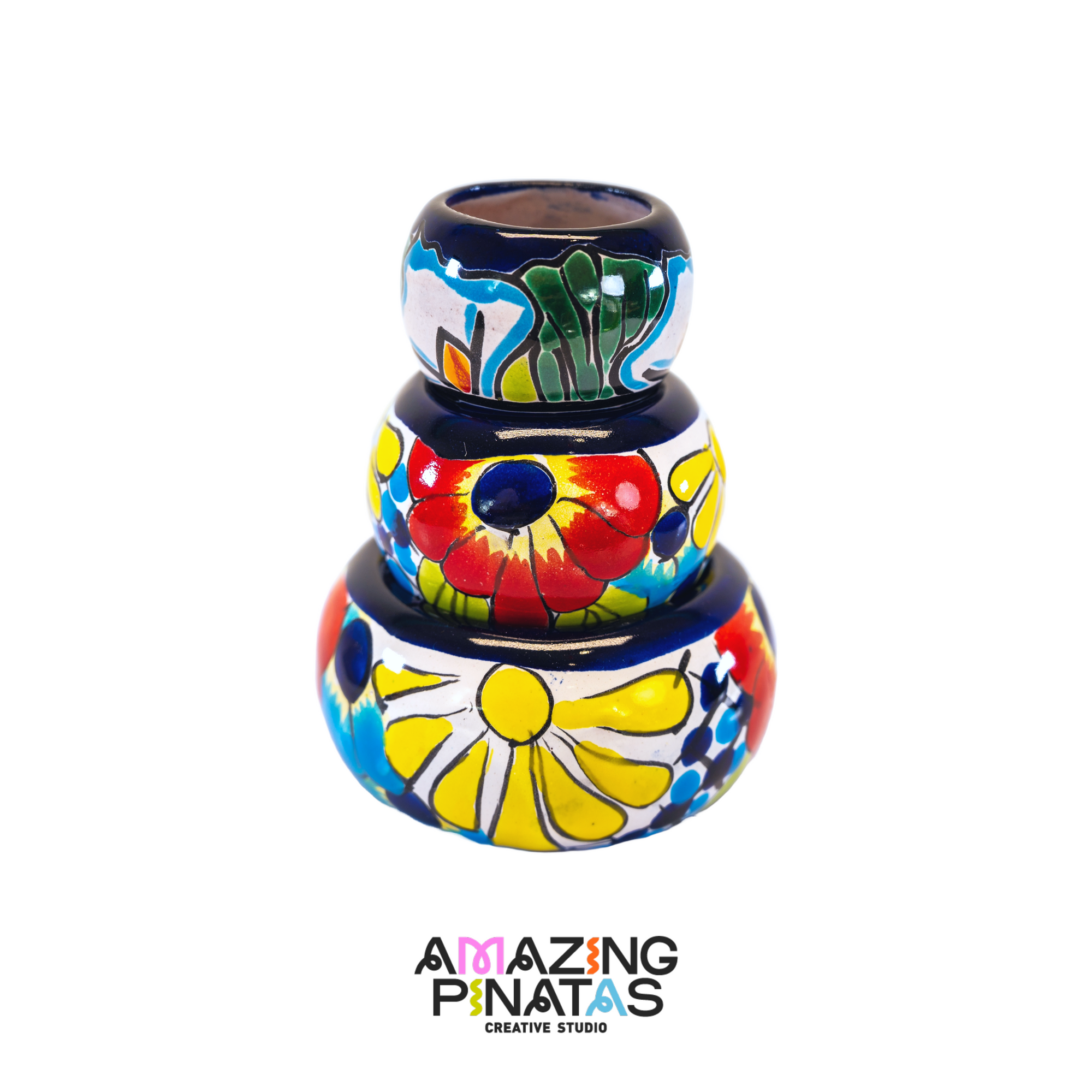 Hand Painted Mexican Set of Pots - Amazing Pinatas 