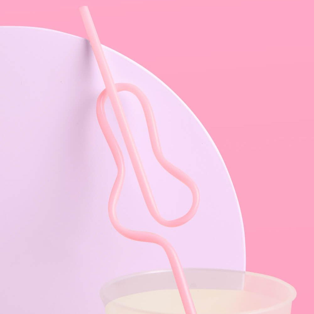 Cute Girl P*nis Straw  - 24 penis straws