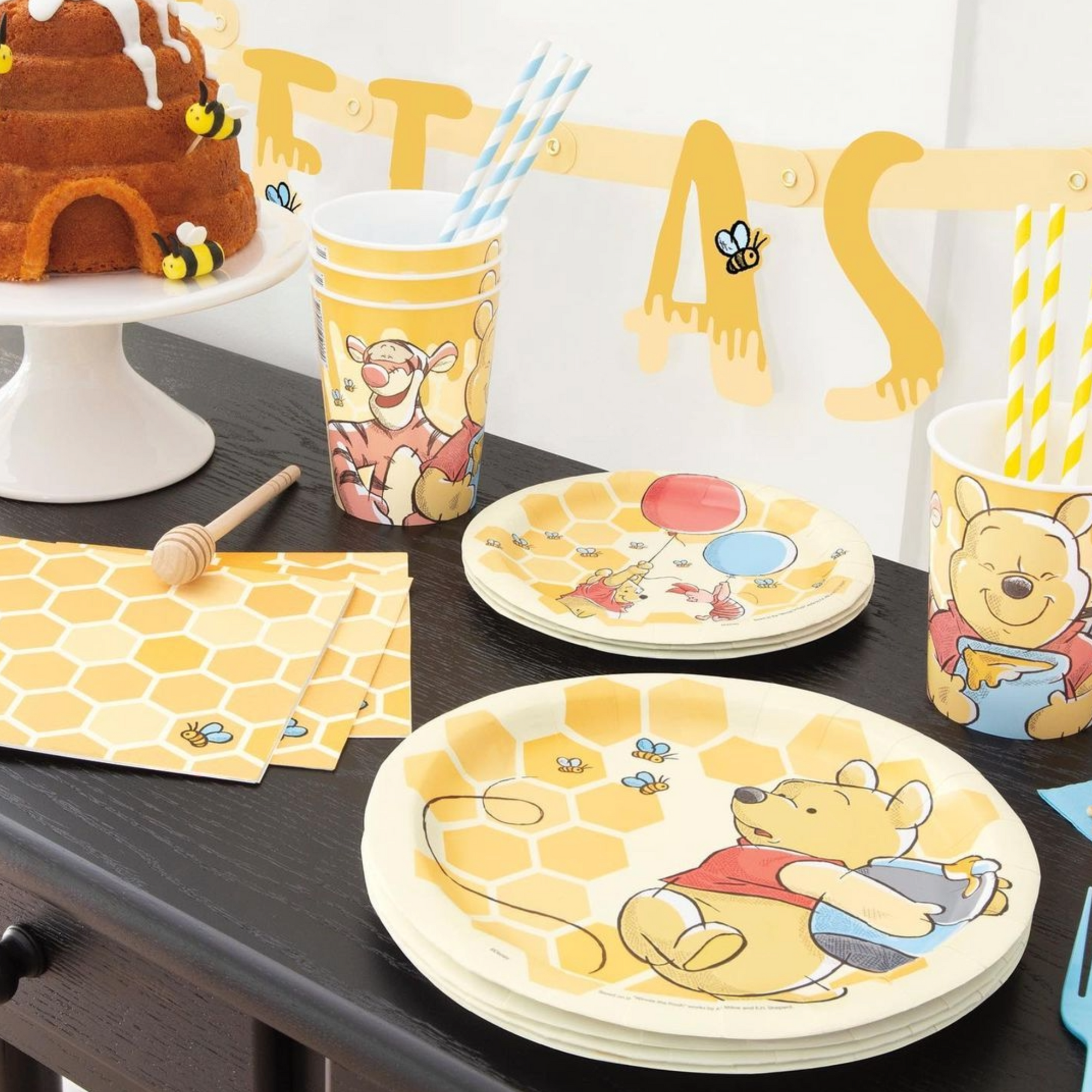 Winnie the Pooh Disney Birthday Party Table Cover - Amazing Pinatas 