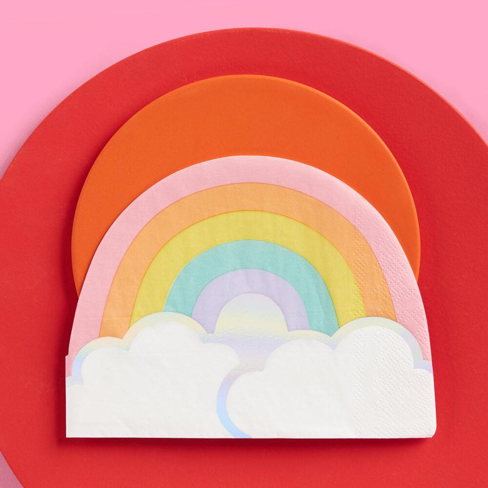 Rainbow Napkins - 25 foil napkins