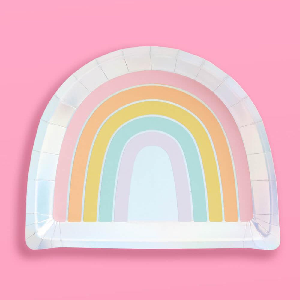 Rainbow Plates - 25 paper plates