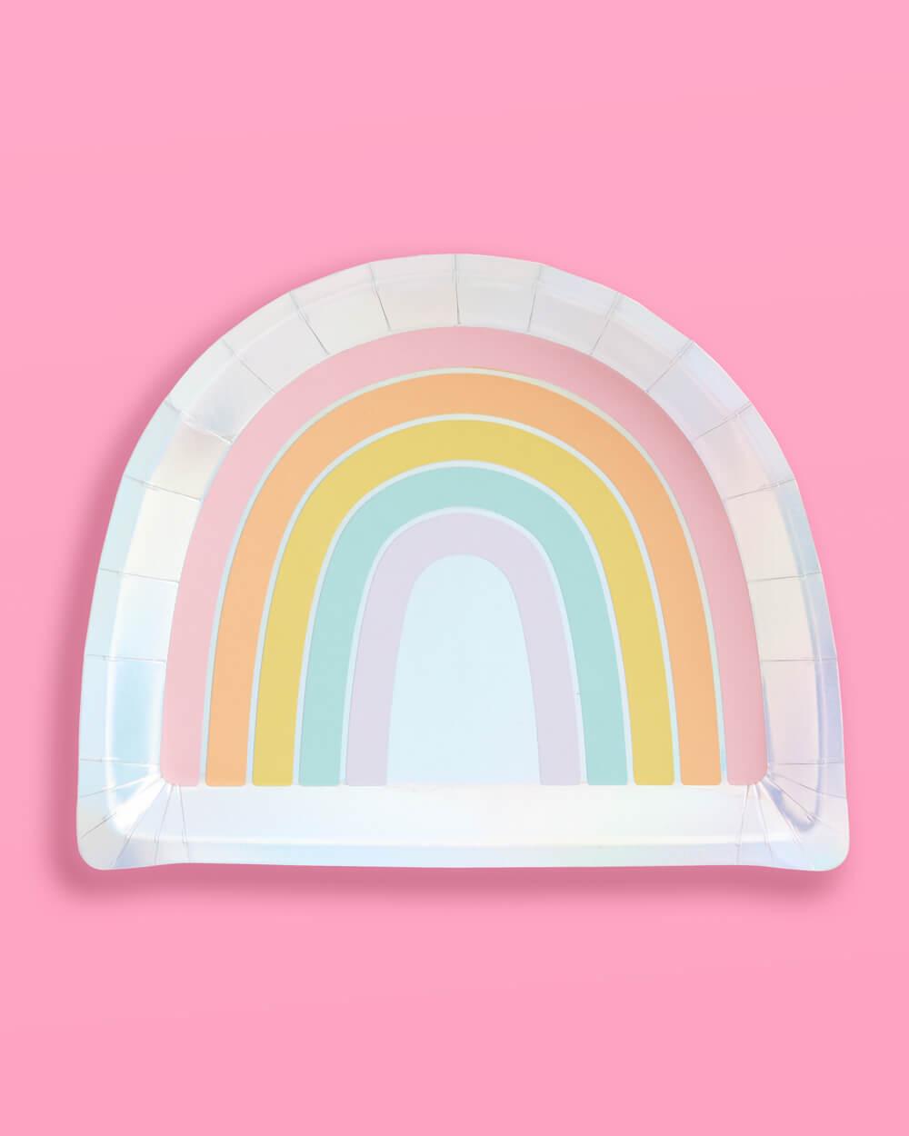 Rainbow Plates - 25 paper plates