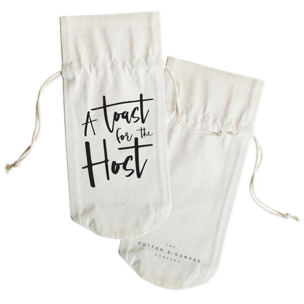 
                  
                    A Toast For the Host Cotton Canvas Wine Bag | Amazing Pinatas 
                  
                