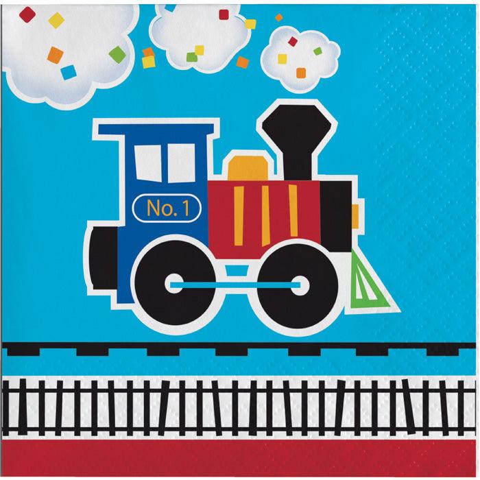 All Aboard Train Beverage Napkins, 16 ct | Amazing Pinatas 