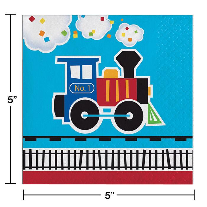 All Aboard Train Beverage Napkins, 16 ct | Amazing Pinatas 