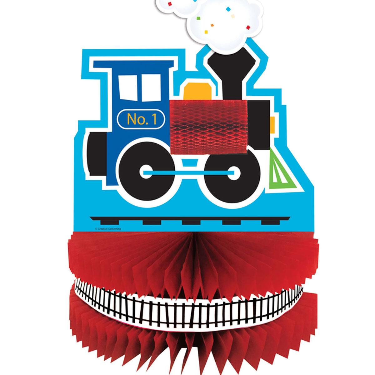 All Aboard Train Birthday Party Kit for 8 - 48 Total Pieces | Amazing Pinatas 