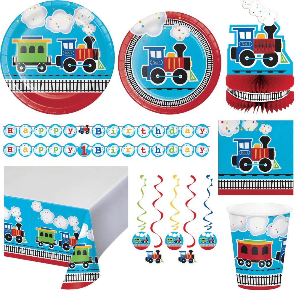 
                  
                    All Aboard Train Birthday Party Kit for 8 - 48 Total Pieces | Amazing Pinatas 
                  
                