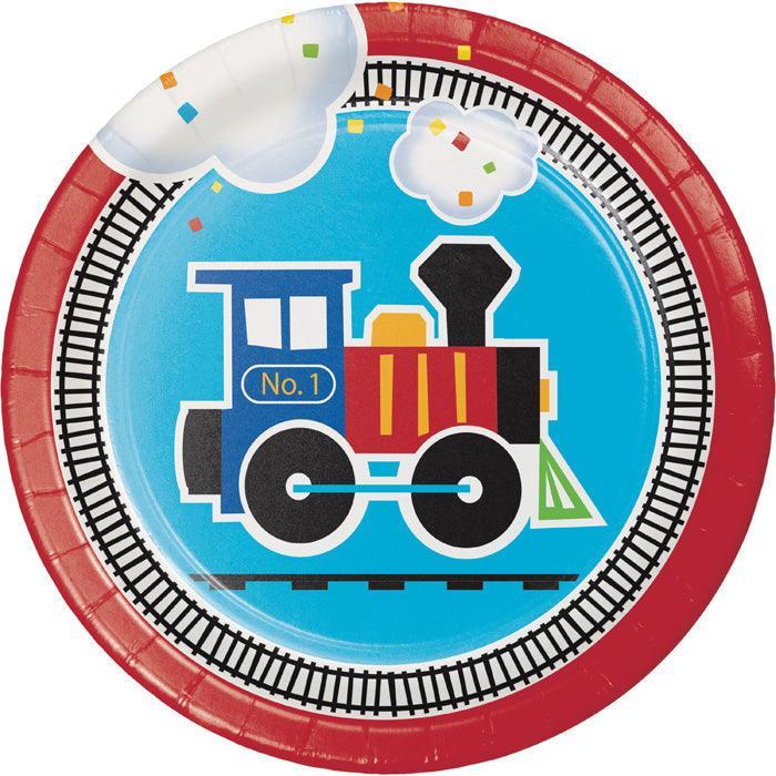 All Aboard Train Dessert Plates, 8 ct | Amazing Pinatas 