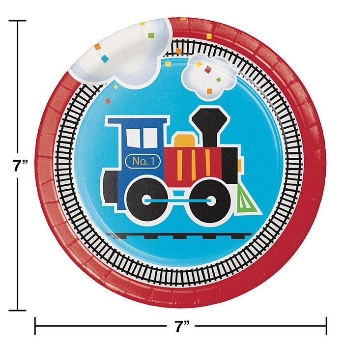 All Aboard Train Dessert Plates, 8 ct | Amazing Pinatas 