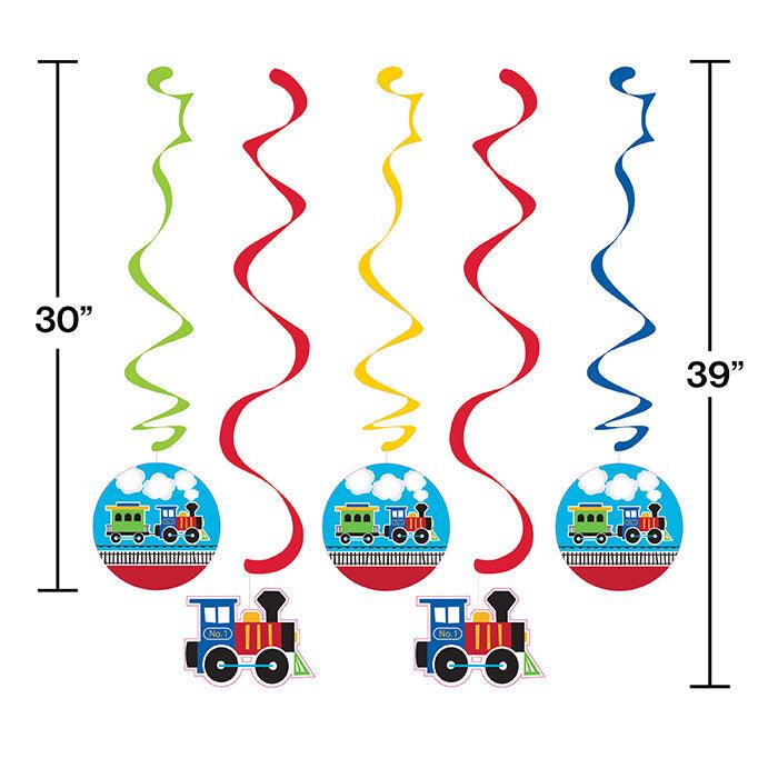 All Aboard Train Dizzy Danglers, 5 ct | Amazing Pinatas 