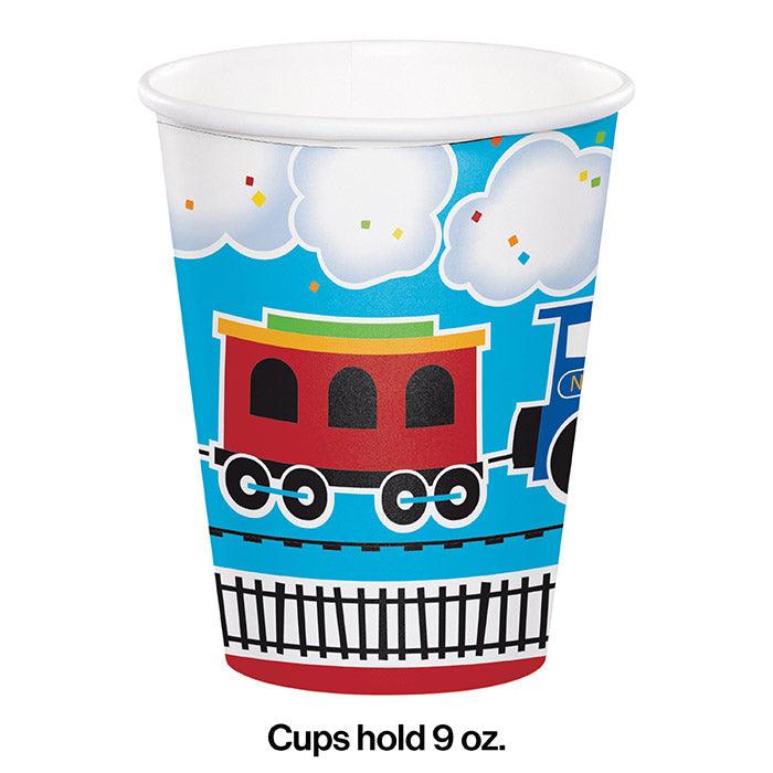 All Aboard Train Hot/Cold Paper Cups 9 Oz., 8 ct | Amazing Pinatas 