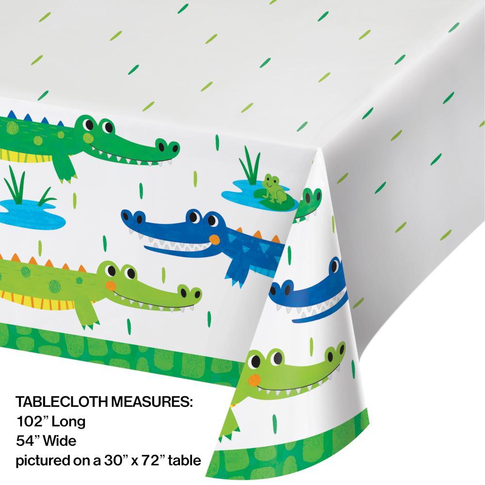 Alligator Party Paper Tablecover All Over Print, 54" X 102" (1/Pkg) | Amazing Pinatas 